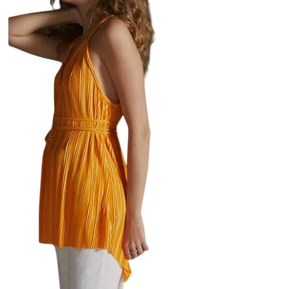 Anthropologie Pleated Braided Goddess Halter Flowy Tank Top Size S NEW - Picture 4 of 13